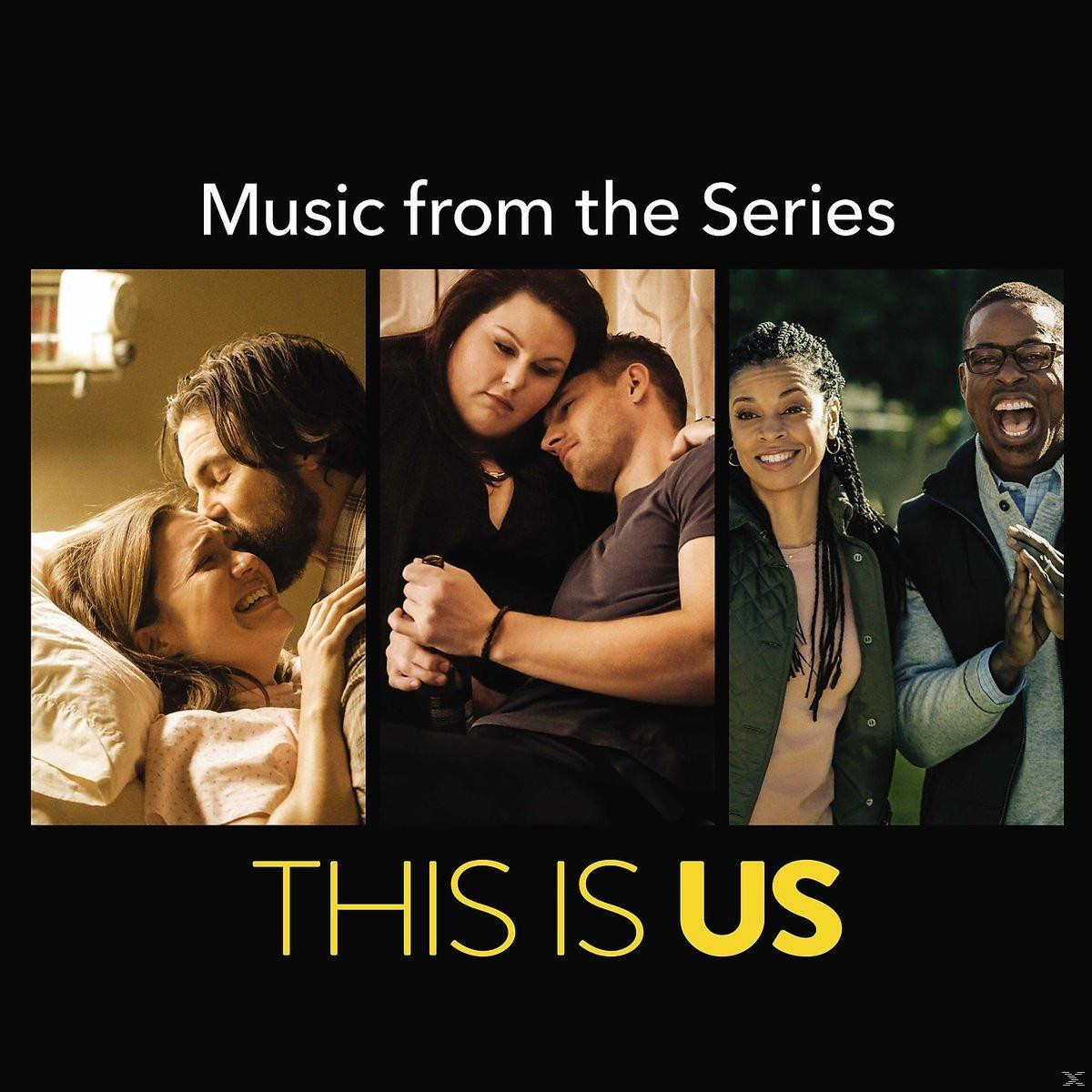 Albumcover: Szenen aus der TV-Serie 'This Is Us'. Menschen umarmen sich, lächeln und interagieren.