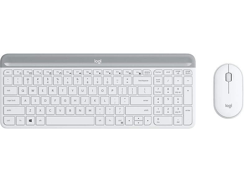 LOGITECH MK470 Kablosuz İnce Türkçe Q Klavye Mouse Seti - Beyaz_1