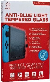 Frtec Switch Cristal templado con filtro luz azul hev nintendo protector de pantalla antiluz para fr.tec antiblue light tempered glass