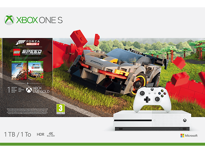 MICROSOFT Xbox One S 1 TB + Forza Horizon + DLC Lego Speed Champions (234-01129)