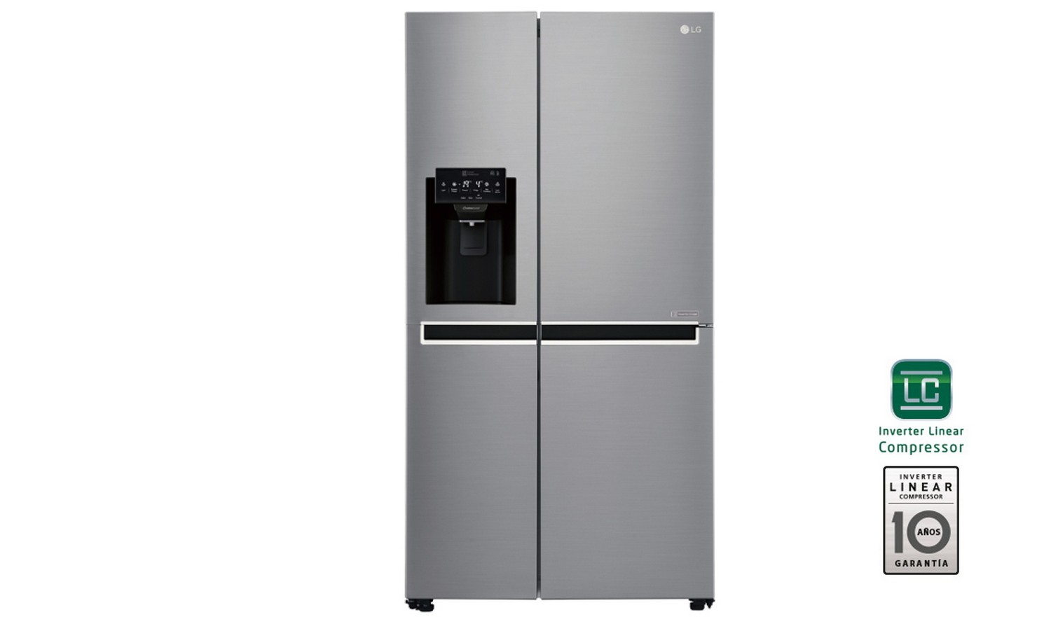 Frigorífico americano - LG GSL 761 PZUZ, Total No Frost, 601 L, Inox