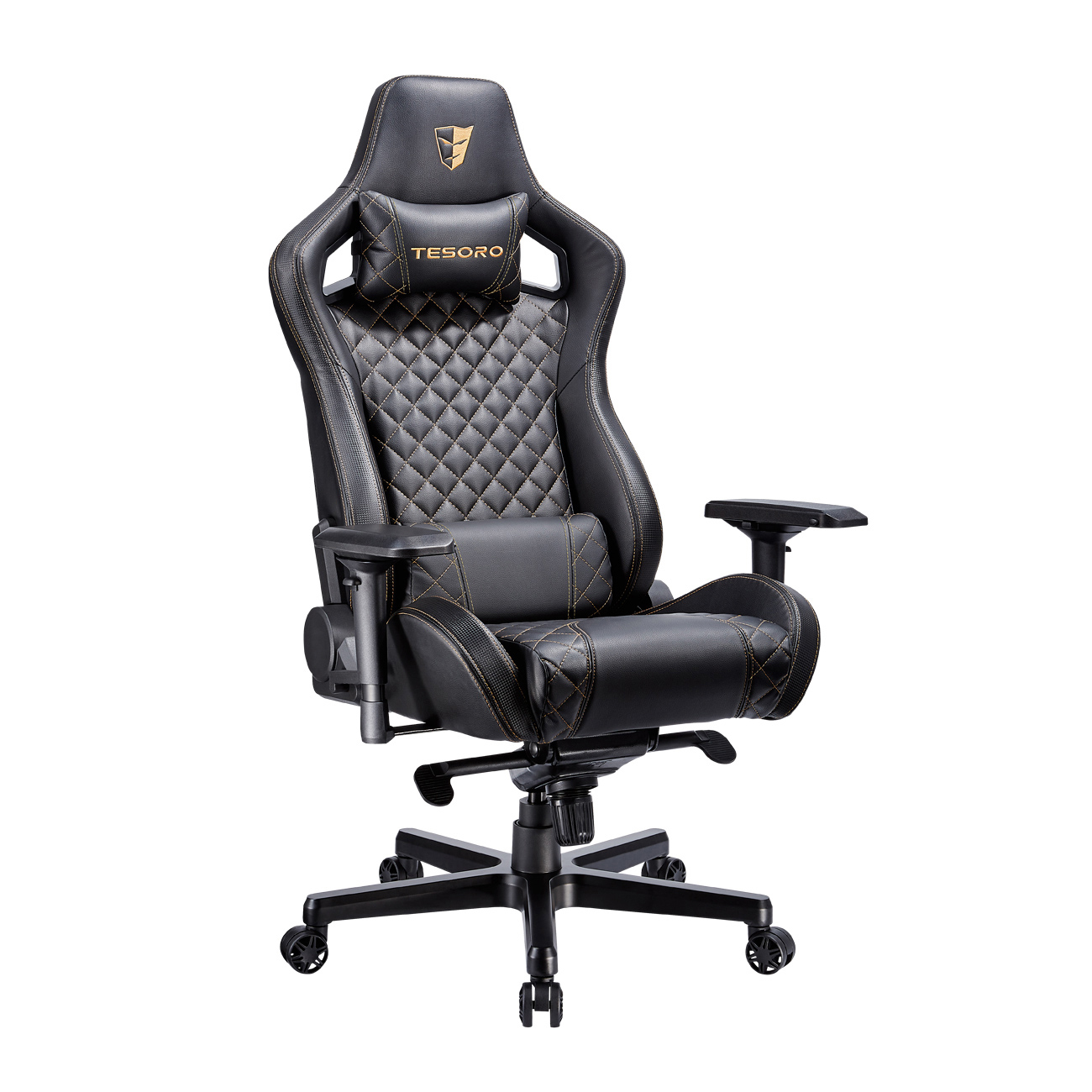 TESORO Zone X Gaming Chair Gaming Stuhl, Schwarz/Gold