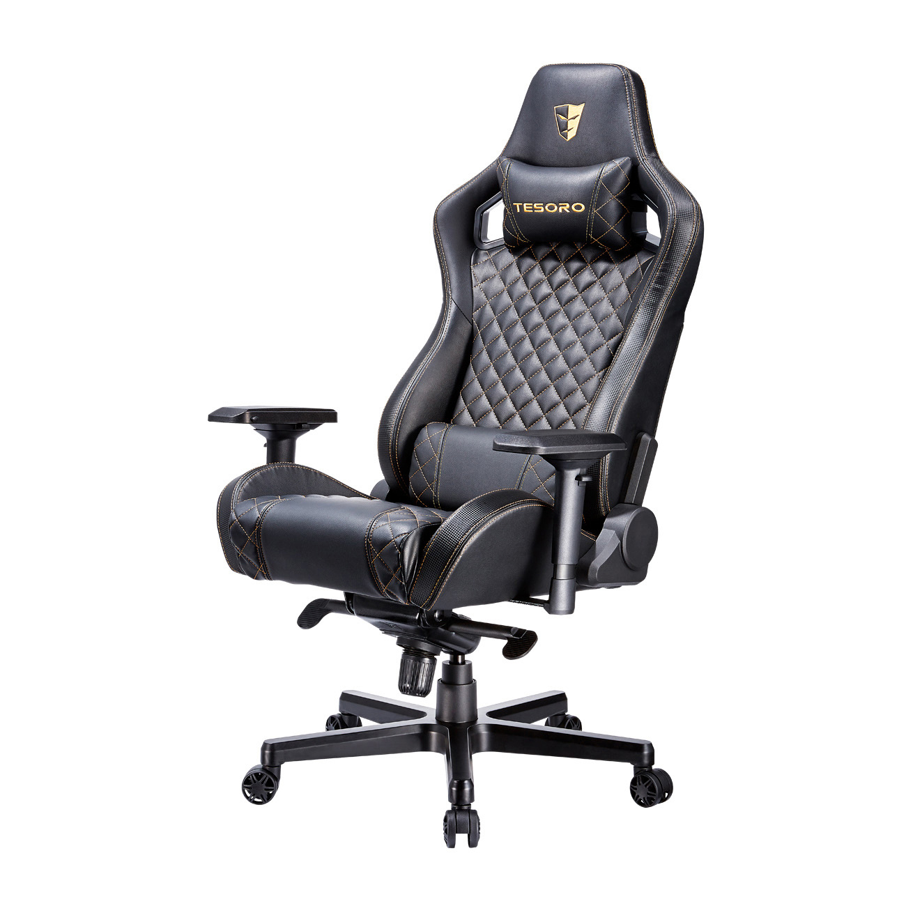 TESORO Zone X Gaming Chair Gaming Stuhl, Schwarz/Gold