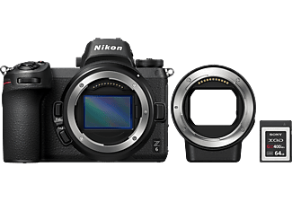 NIKON Z6 Kit FTZ  Adapter 64GB XQD Systemkamera  , 8 cm Display Touchscreen