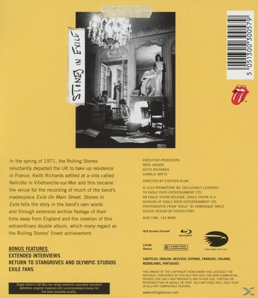 CD-Cover: The Rolling Stones 'Exile on Main St.' Album-Rückseite.