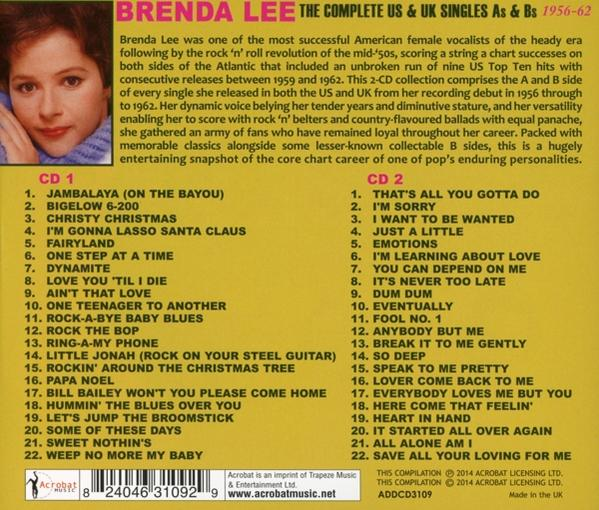 As Singles & Brenda - The Complete (CD) - Uk Lee 1956-62 & Us Bs