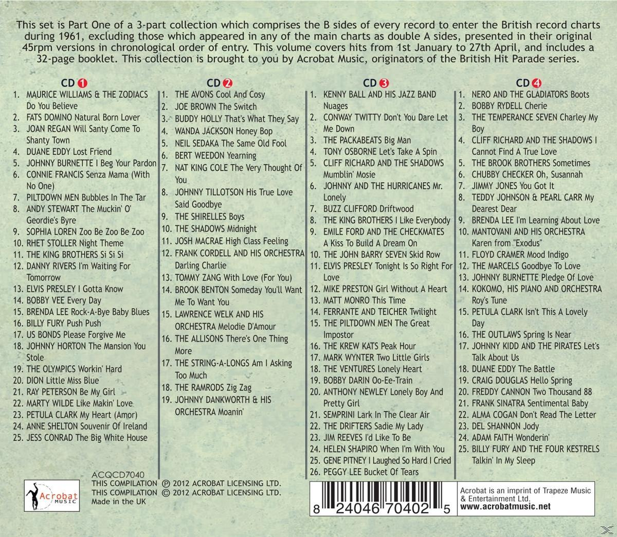 VARIOUS - The 1961 British Hit Parade:B Sides P2: Apr.-Sept.  - (CD)