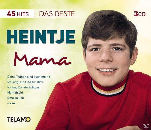 Albumcover mit einem jungen Knaben. Rotes Hemd. Text enthält Heintje, Mama, 45 Hits.