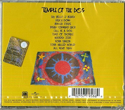 CD-Cover. Gelber Hintergrund mit Titelliste und einem bunten Bild.