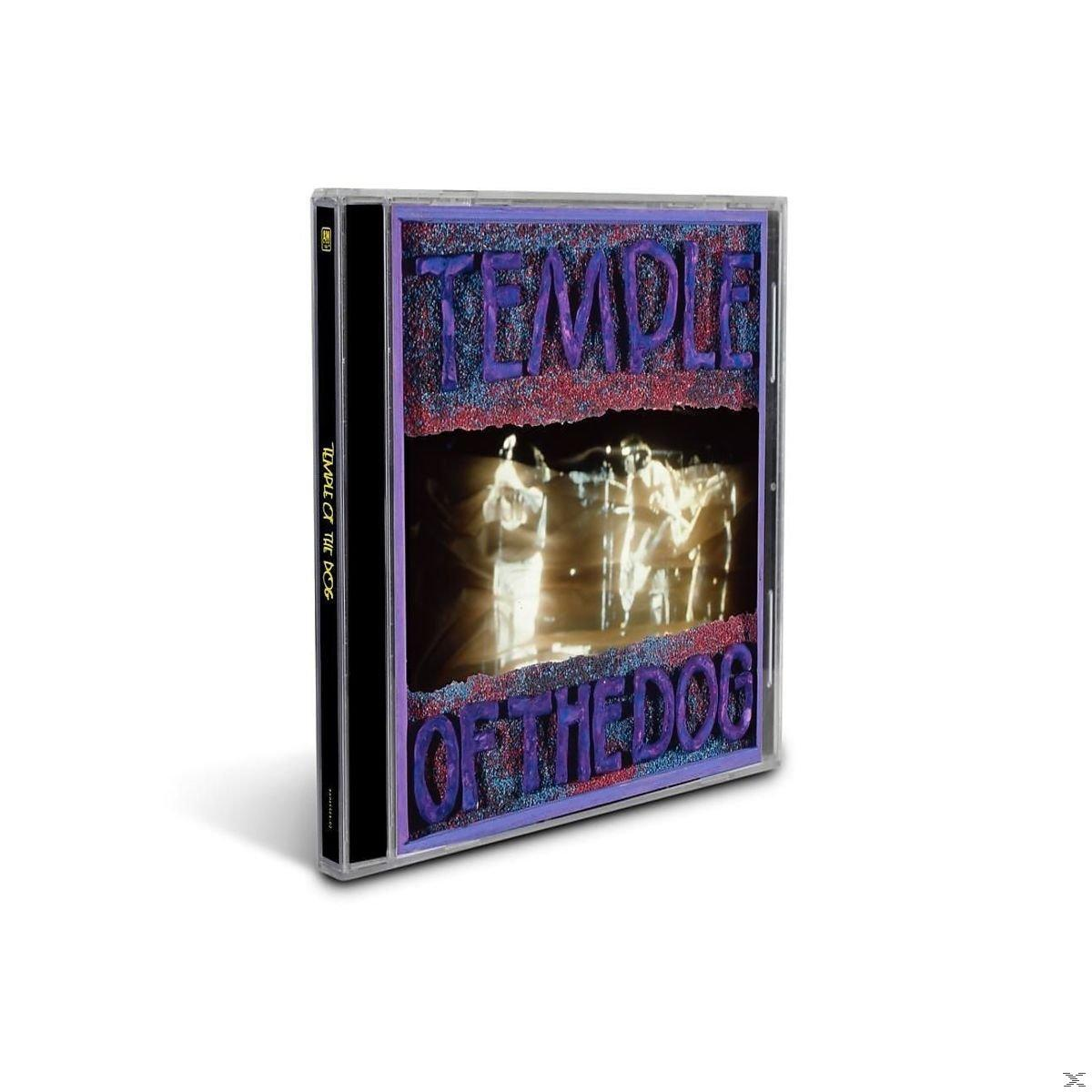 Eine CD-Hülle mit dem Albumcover von Temple of the Dog. Der Albumtitel ist lila.