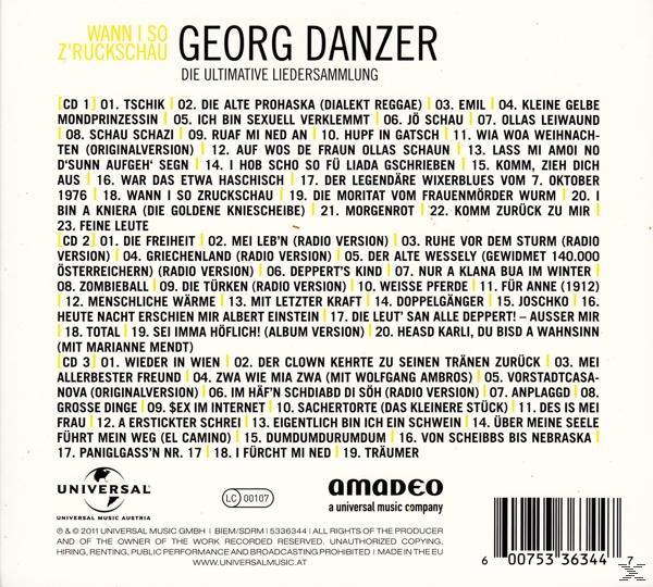 Ein CD-Cover mit deutschen Songtiteln und Texten. Der Hintergrund ist weiß und gelb.