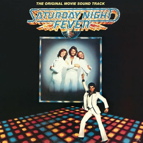 Albumcover: Menschen tanzen auf kariertem Boden; der Titel ist Saturday Night Fever.