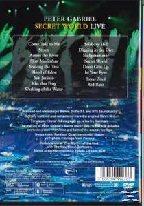 Die Rückseite einer Peter Gabriel 'Secret World Live' DVD.