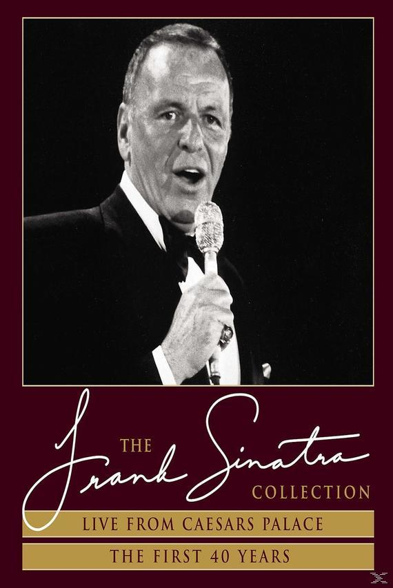 Frank Sinatra auf der Bühne, singend. Das Frank Sinatra Collection Cover. Text und Bild.