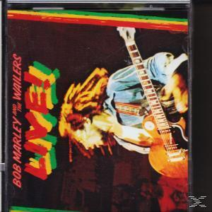 CD-Cover für Bob Marley and the Wailers - Live! Mit einer Zeichnung von Bob Marley.