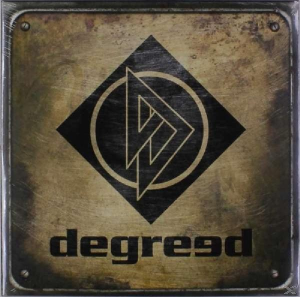 Albumcover mit einem schwarz-goldenen Emblem mit dem Wort 'degred' darunter.