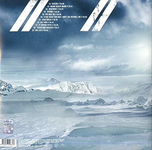 Egy albumborító havas tájjal és a számok listájával bal oldalon. Az album címe felül található.