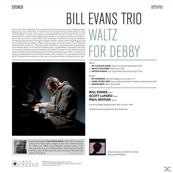Album borító: Bill Evans Trio, Waltz for Debby, régi fotó.