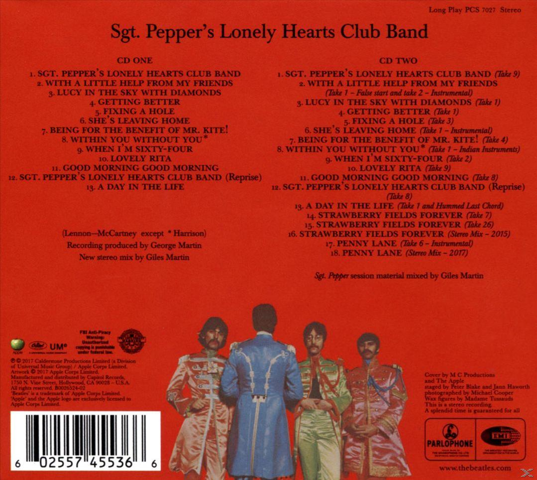 A Sgt. Pepper's Lonely Hearts Club Band album borítója. A dalok címeit és a Beatles képeit tartalmazza.