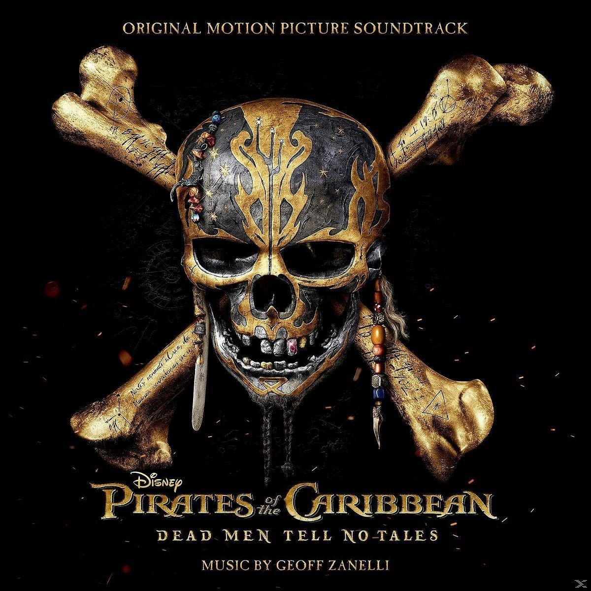 Album borító: Koponya és keresztbe tett csontok arany díszítéssel. Cím: Pirates of the Caribbean.