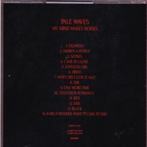Pale Waves Albumcover mit Trackliste auf schwarzem Hintergrund.