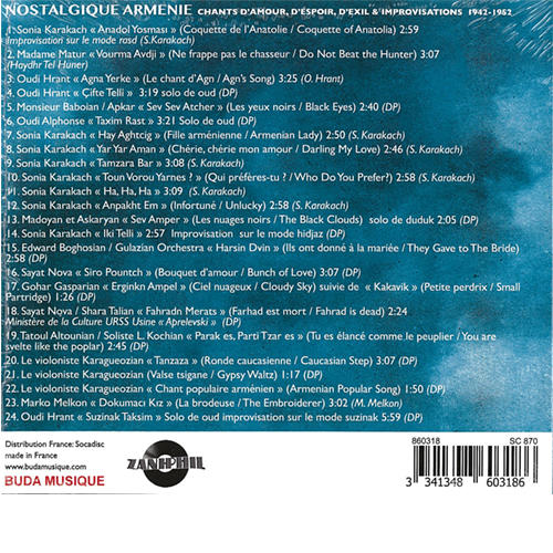 VARIOUS - Nostalgique Armenie  - (CD)