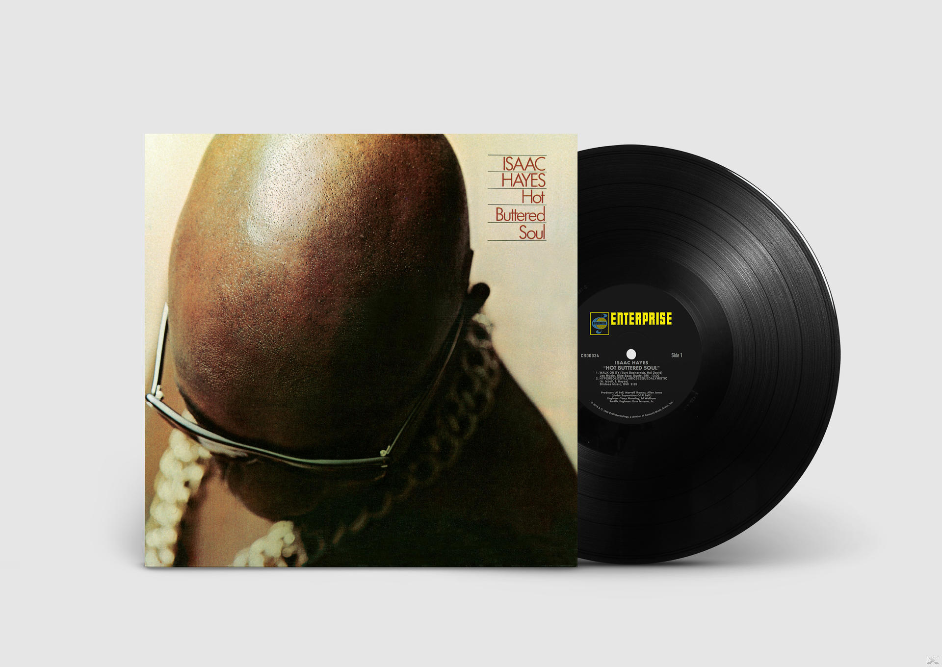 Album borító egy kopasz férfival, aki szemüveget visel. Az album címe: Hot Buttered Soul.