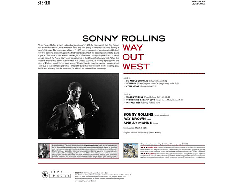 Thumbnail - Sonny Rollins - Way Out West (Gatefold) (Vinyl)