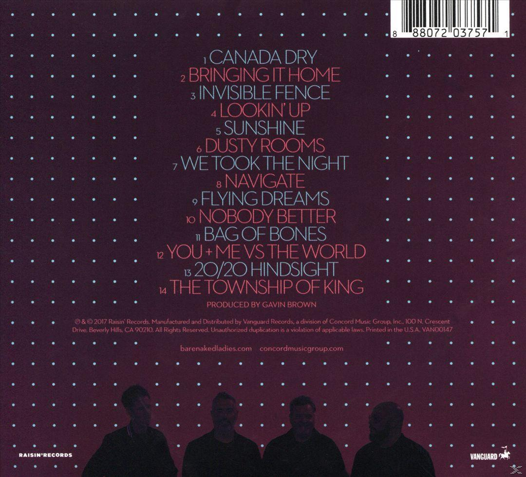 CD borító hátulja. A Barenaked Ladies album dalait és stáblistáját sorolja.