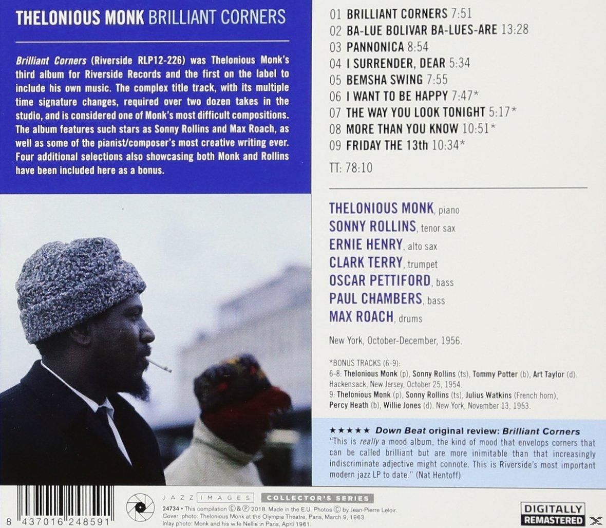 Album borító: Thelonious Monk kalapban, album részletek, tracklist, és előadói információk.