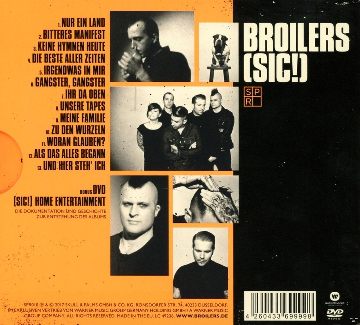 Rückseite einer CD-Hülle mit Fotos von Bandmitgliedern und Songtiteln auf Deutsch.