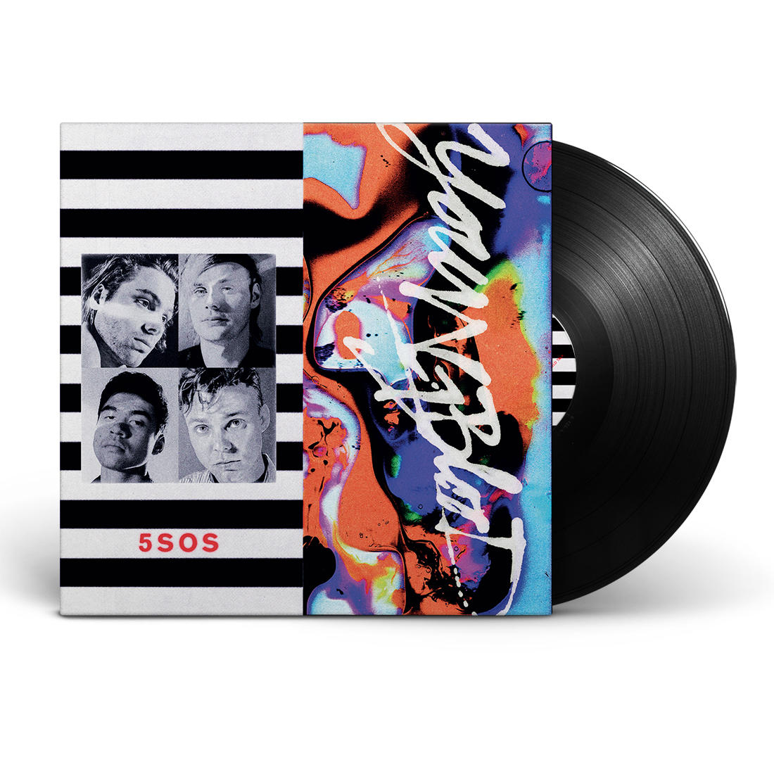A "Youngblood" album borítója a 5 Seconds of Summer együttestől. Tartalmazza a zenekar fotóit és egy bakelit lemezt.