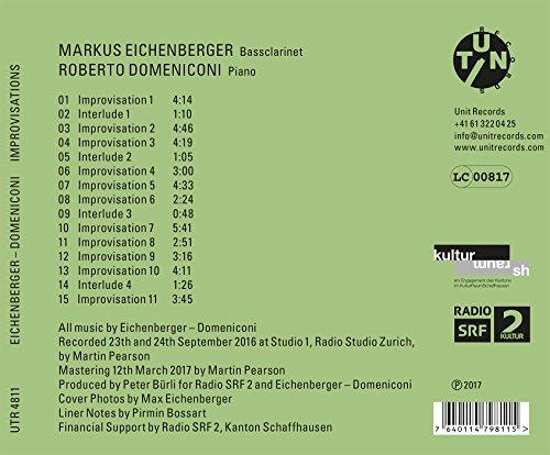 Markus Eichenberger/Roberto Domeniconi - Improvisations  - (CD)