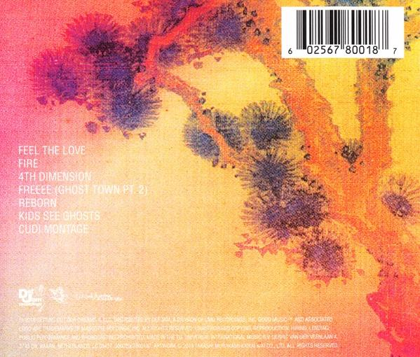 Album hátlap tracklistával és egy színes, absztrakt háttérrel.