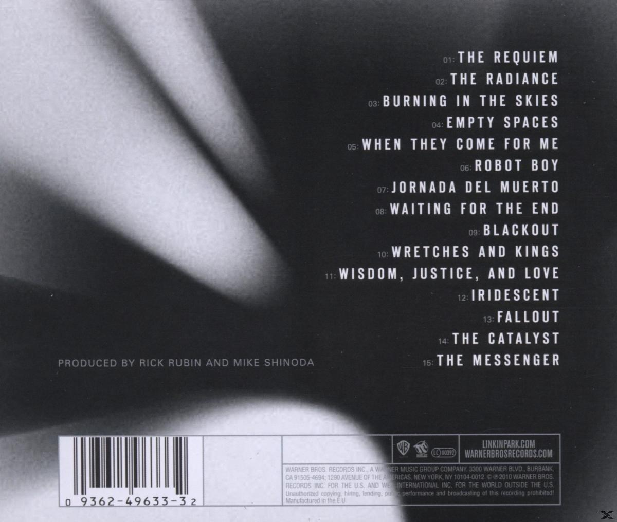 Album borítója a számlistával: The Requiem, The Radiance, Burning in the Skies, Empty Spaces, When They Come for Me.