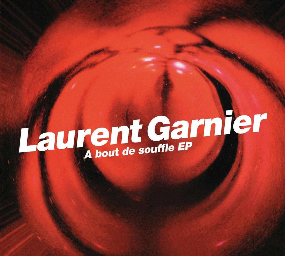 Albumcover mit den Worten 'Laurent Garnier' und 'A bout de souffle EP' auf rotem Hintergrund.
