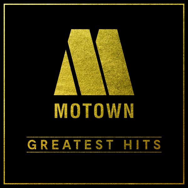 Albumcover mit einem goldenen Motown-Logo auf schwarzem Hintergrund. Text 'GREATEST HITS' ist ebenfalls sichtbar.