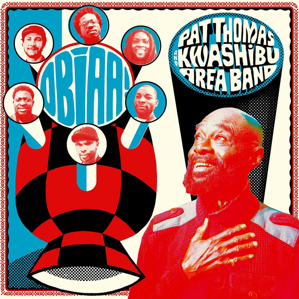 Albumcover mit Bildern von Musikern und Text.