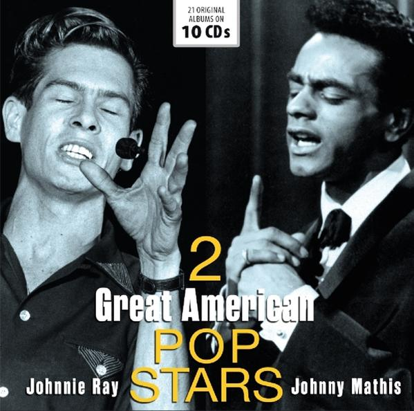 Albumhoes met twee mannen die zingen, tekst: '2 Great American Pop Stars'. 21 originele albums op 10 cd's.