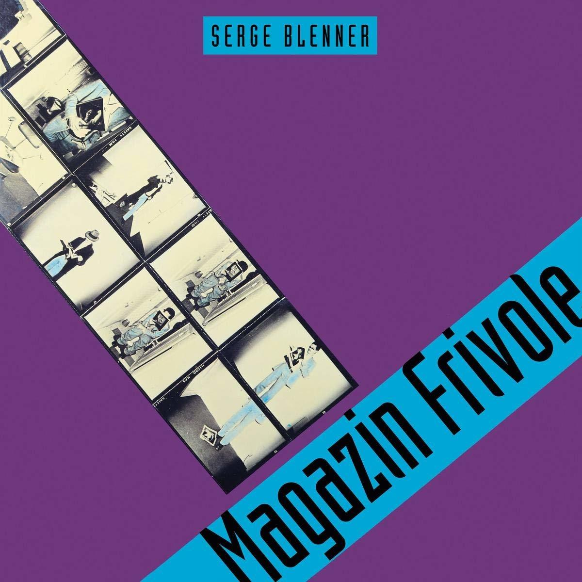 Serge Blenner albumhoes. Een fotostrip met tekst: Magazin Frivole en Serge Blenner.