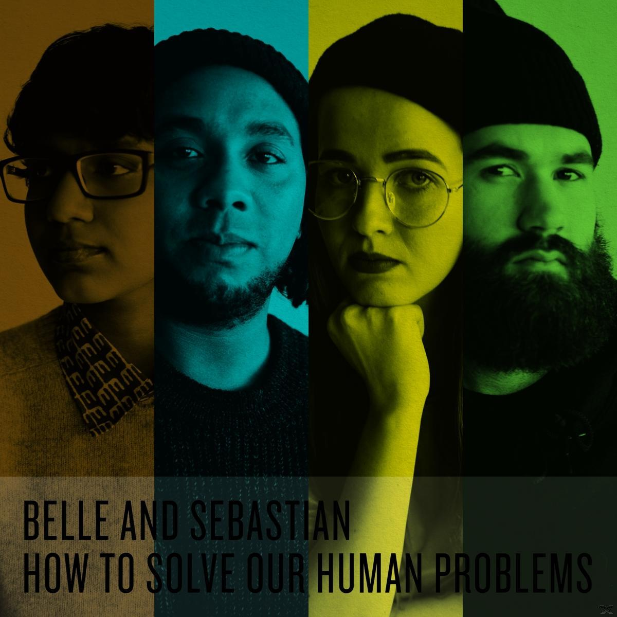 Vier Gesichter in verschiedenen Farben. Das Albumcover für Belle and Sebastian.