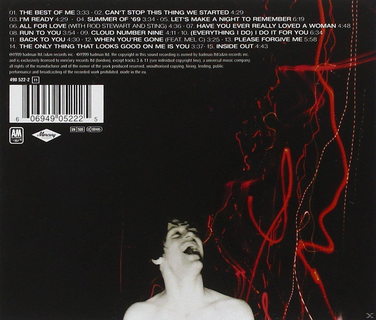 Albumcover mit einem schreienden Mann und abstrakten roten Linien auf dunklem Hintergrund.