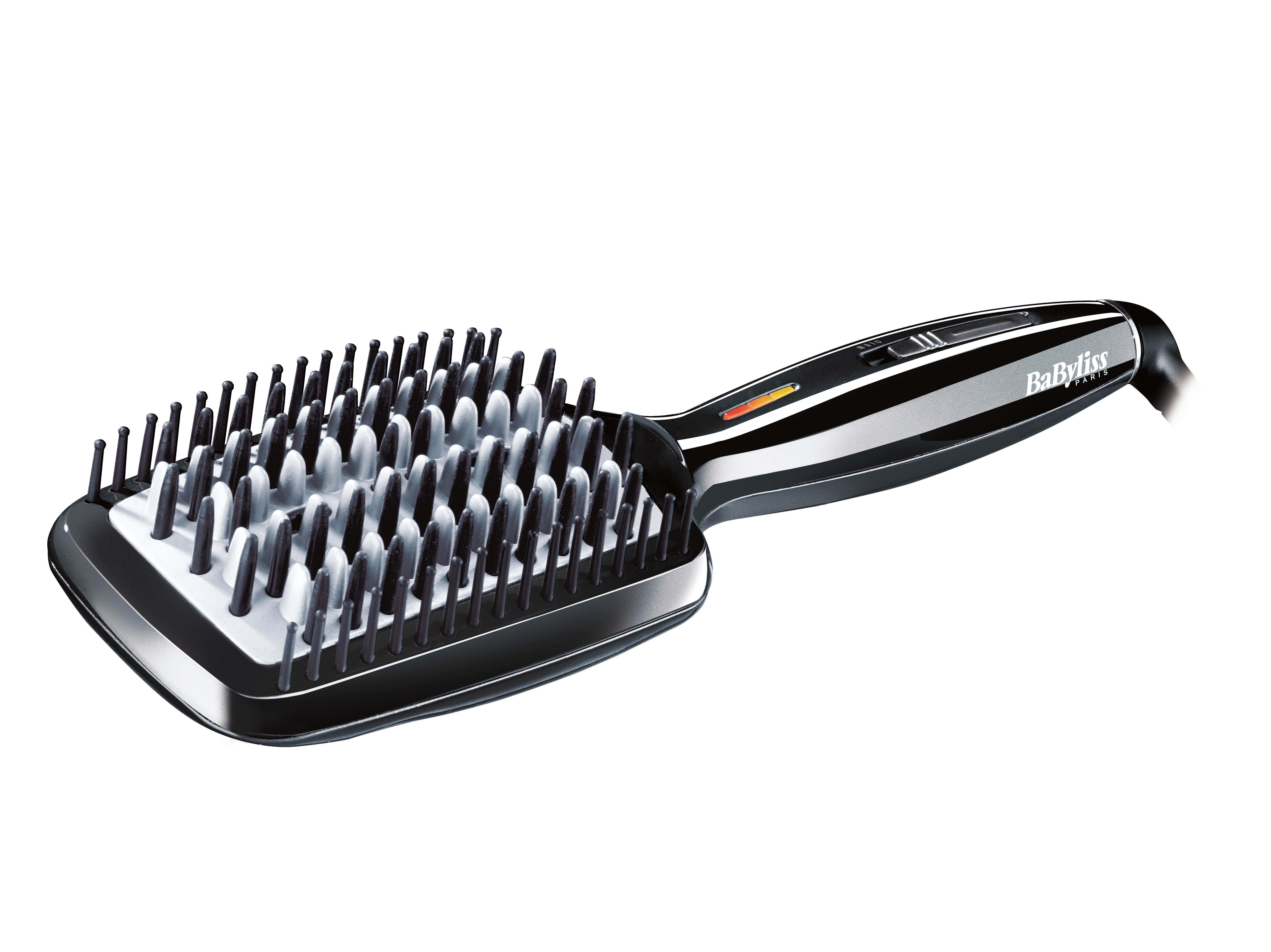HSB101E Smoothing Brush Isıtmalı Saç Düzleştirici Saç Fırçası Siyah