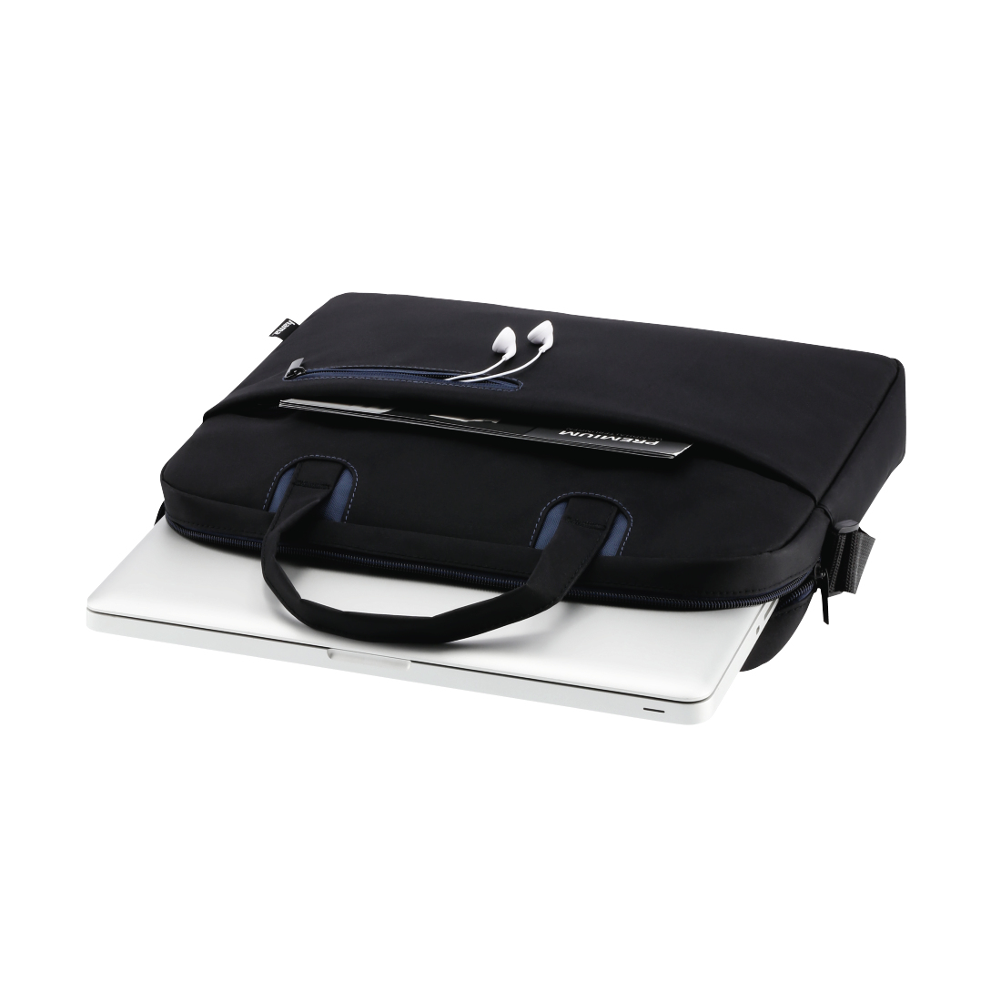 Maletín para portátil -  HAMA, Para portátiles hasta 14.1", Poliéster, Negro