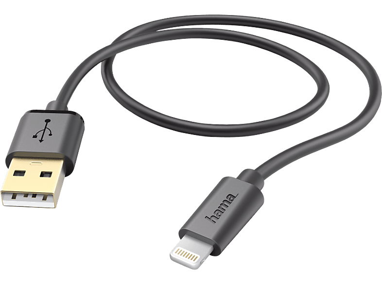 HAMA USB-kabel naar lightning 1.5m Zwart (119472)