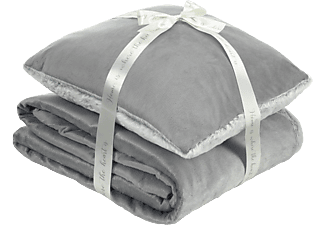 DORMEO Warm Hug takaró + párna szett, 130x190, szürke
