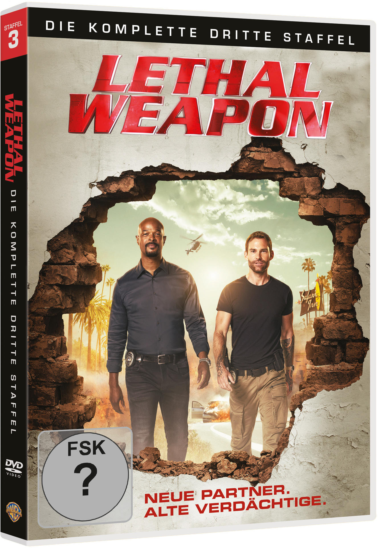 Eine DVD-Hülle mit zwei Männern auf dem Cover und einem roten Banner.