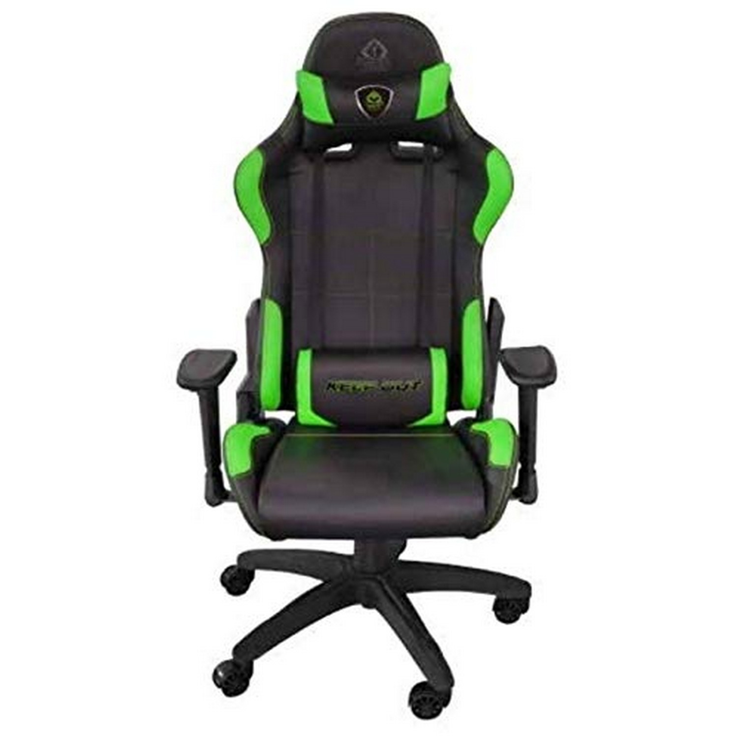 Silla gaming -  Keep Out XS200PROx, Ajustable, Reposabrazos 2D, Almohadas, Negro y Verde