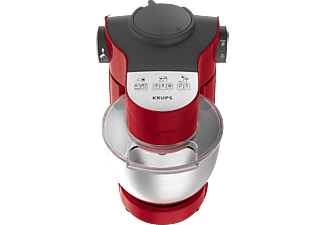 KRUPS KA3135 Master Perfect Plus Küchenmaschine Rot/Edelstahl (Rührschüsselkapazität: 4 Liter, 1000 Watt)