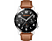 HUAWEI Watch GT 2 Classic - Smartwatch (Breite: 22 mm, Leder (+1 Fluorelastomer-Armband als Zugabe), Braun/Silber)